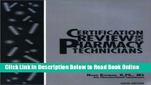 Read Certification Review for Pharmacy Technicians  Ebook Free