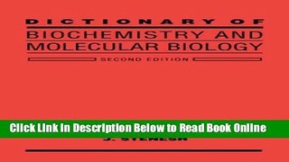 Read Dictionary of Biochemistry and Molecular Biology, 2nd Edition  Ebook Free