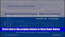 Read Biostatistical Methods: The Assessment of Relative Risks  Ebook Free