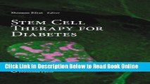 Read Stem Cell Therapy for Diabetes (Stem Cell Biology and Regenerative Medicine)  Ebook Free