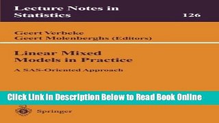 Read Linear Mixed Models in Practice: A SAS-Oriented Approach (Lecture Notes in Statistics)  Ebook