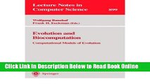 Read Evolution and Biocomputation: Computational Models of Evolution (Lecture Notes in Computer