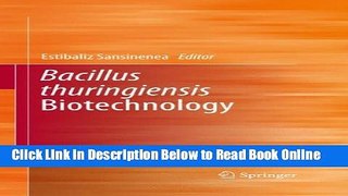 Read Bacillus thuringiensis Biotechnology  Ebook Free