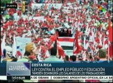 Maestros de Costa Rica rechazan políticas neoliberales en el sector