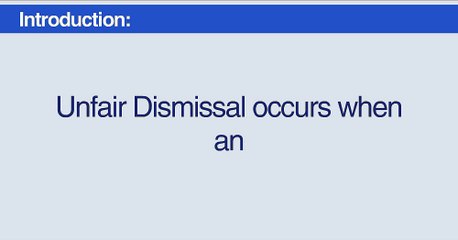 Unfair Dismissal