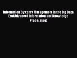 [PDF] Information Systems Management in the Big Data Era (Advanced Information and Knowledge