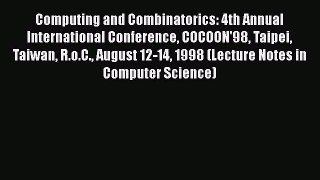 [PDF] Computing and Combinatorics: 4th Annual International Conference COCOON'98 Taipei Taiwan