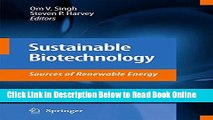 Download Sustainable Biotechnology: Sources of Renewable Energy  Ebook Online