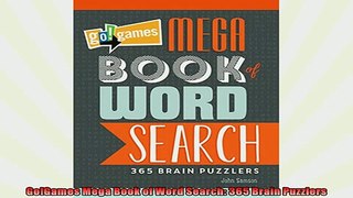 EBOOK ONLINE  GoGames Mega Book of Word Search 365 Brain Puzzlers  DOWNLOAD ONLINE