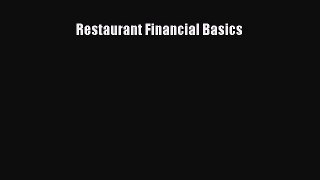 Read Restaurant Financial Basics Ebook Online