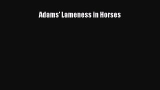 Read Book Adams' Lameness in Horses ebook textbooks
