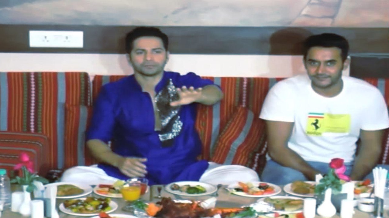 Varun Dhawan Having Dawat E Iftar At Persian Darbar
