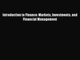 Download Introduction to Finance: Markets Investments and Financial Management Ebook Free