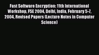 [PDF] Fast Software Encryption: 11th International Workshop FSE 2004 Delhi India February 5-7