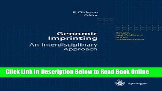 Read Genomic Imprinting: An Interdisciplinary Approach (Results and Problems in Cell