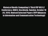 [PDF] History of Nordic Computing 3: Third IFIP WG 9.7 Conference HiNC3 Stockholm Sweden October