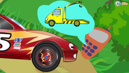 Carros infantiles - Coches de Carreras, Coche de Policía - Carritos para niños. Caricatura de carro