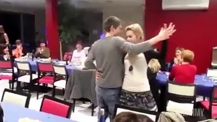OMG skirt slip when a girl dancing with his boyfriend front of many people