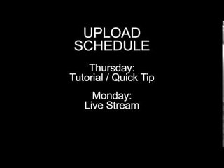 Upload Schedule