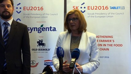 ZÁZNAM: TK ministerky pôdohospodárstva G. Matečnej na tému Posilnenie postavenia poľnohospodárov v potravinovom dodá