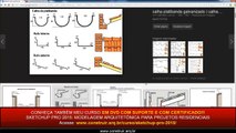 Curso SketchUp Básico Gratuito 22/40: Modelagem de calhas em telhados com platibanda