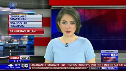 Kendaraan Melintas di Pasuruan Terjebak Banjir