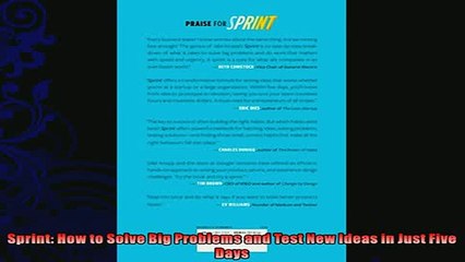 behold  Sprint How to Solve Big Problems and Test New Ideas in Just Five Days