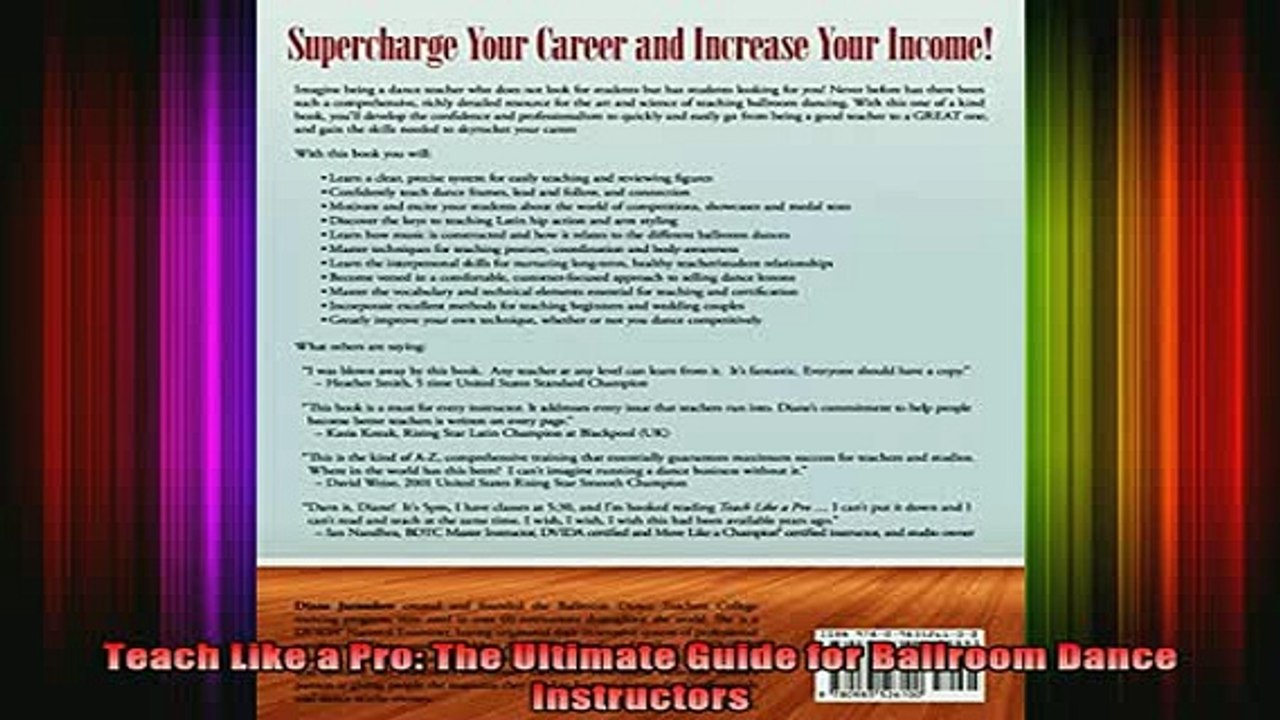 READ book  Teach Like a Pro The Ultimate Guide for Ballroom Dance Instructors Full Free