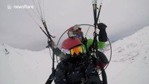 Amateur paramotorist proposes to girlfriend in the air