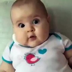 Cute baby look at his cheeks