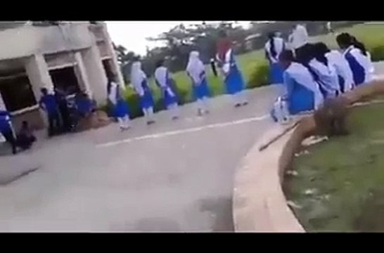 Girls in college having some Fun