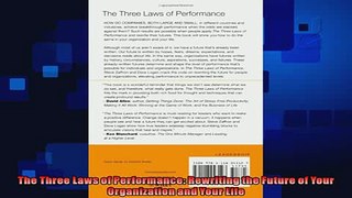 behold  The Three Laws of Performance Rewriting the Future of Your Organization and Your Life