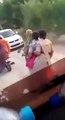 Indian Woman Police Fell Down During Driving On Road