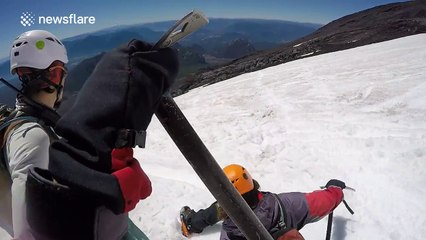 Sledding down a snow-covered volcano looks awesome on a GoPro