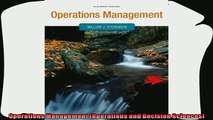 different   Operations Management Operations and Decision Sciences