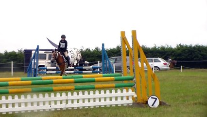 Ellie and Moreland Oscar show jumping - Treborough Hill, Somerset BE80 placing 6th