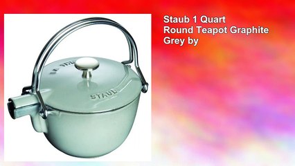 Staub 1 Quart Round Teapot Graphite Grey by