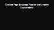 [PDF] The One Page Business Plan for the Creative Entrepreneur  Read Online