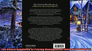 Popular book  The Oxford Handbook of Pricing Management Oxford Handbooks