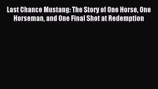 Read Last Chance Mustang: The Story of One Horse One Horseman and One Final Shot at Redemption