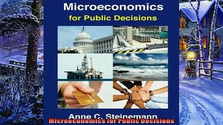 Read here Microeconomics for Public Decisions