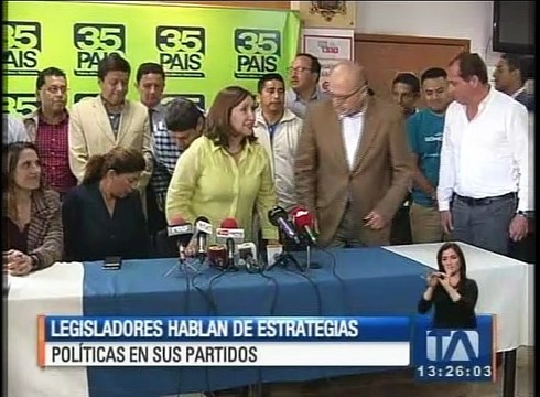 Legisladores hablan de estrategias políticas en sus partidos