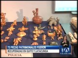 Piezas patrimoniales fueron recuperadas en Quito y Latacunga