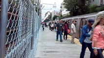 [MTA]: Astoria Bound R160 (N) Train Arriving @ Bay Parkway [Temporary Platform]