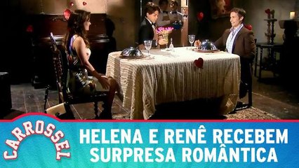 Helena e Renê recebem surpresa romântica