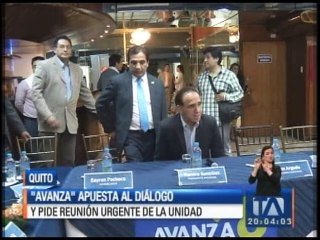 Avanza pide reunión urgente para analizar candidatura de Cinthya Viteri