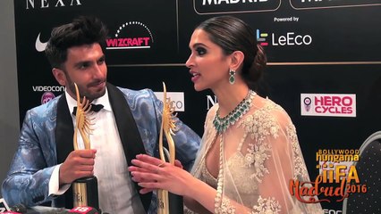 DELIGHTED Ranveer Singh _ Deepika Padukone On Winning and RULING IIFA 2016