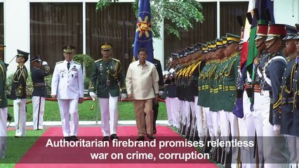 New Philippine president Duterte warns of rough ride