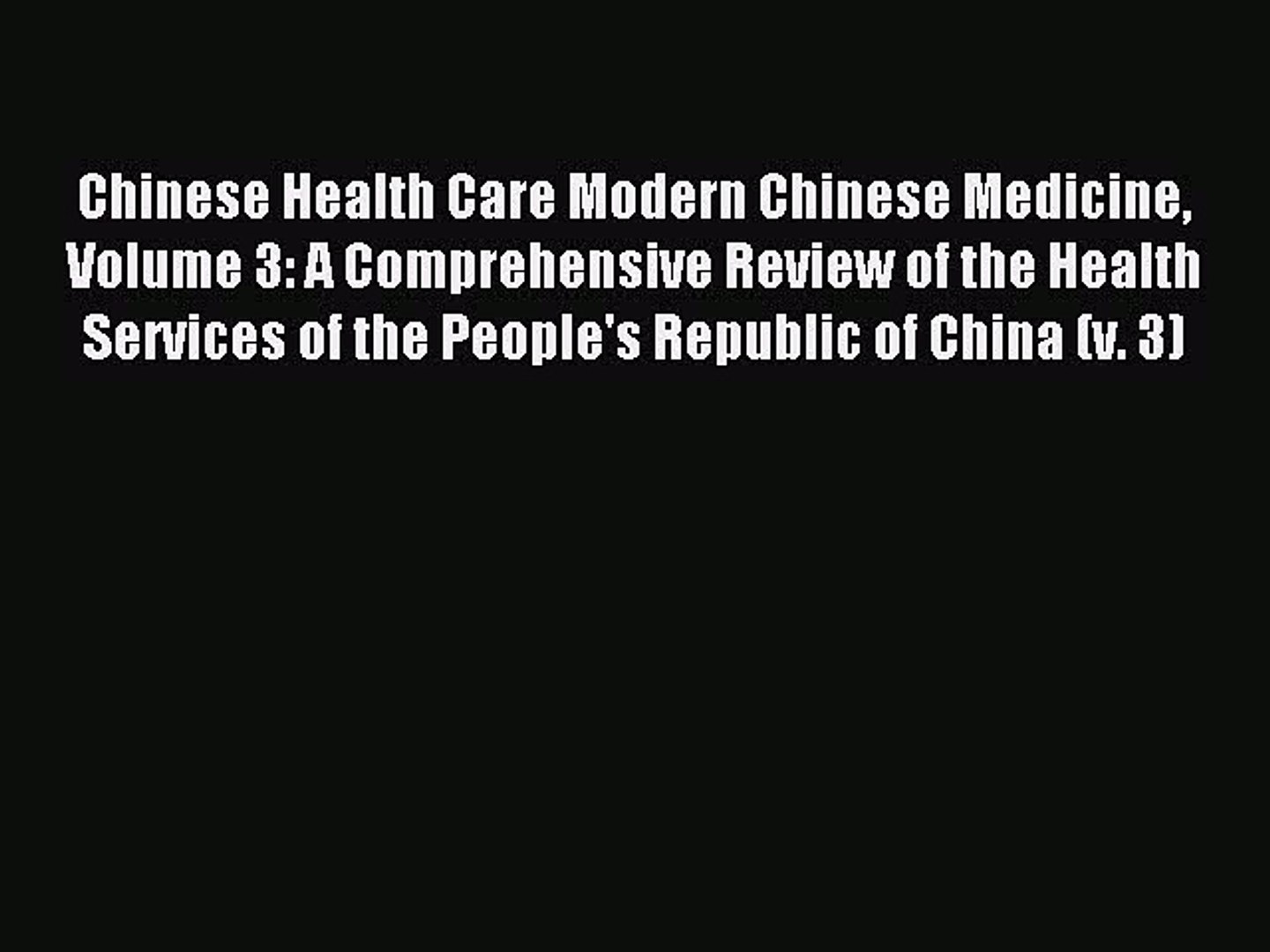 ⁣Read Chinese Health Care Modern Chinese Medicine Volume 3: A Comprehensive Review of the Health