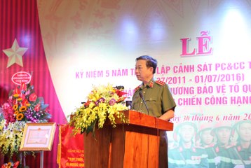 Bộ trưởng Tô Lâm dự lễ kỉ niệm 5 năm thành lập Cảnh sát PCCC TP. Hà Nội